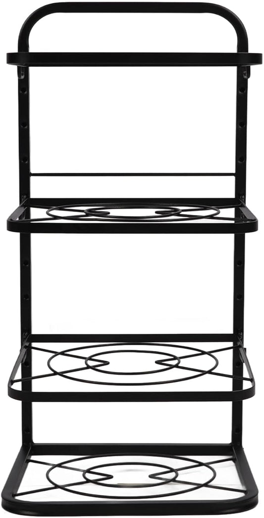 Miskall Pot Rack Organizers, 4 Tiers Pots and Pans Organizer for Kitchen Organization & Storage, Pan Rack for Kitchen, Lid Organizer for Pots and Pans