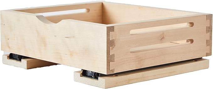CabinetRTA Wood Pull Out Spice Rack Organizer for Cabinet – 12"(W) x 10"(D) x 4"(H) for Upper Kitchen Cabinets and Pantry Closet, for Spices, Sauces, Canned Food etc…