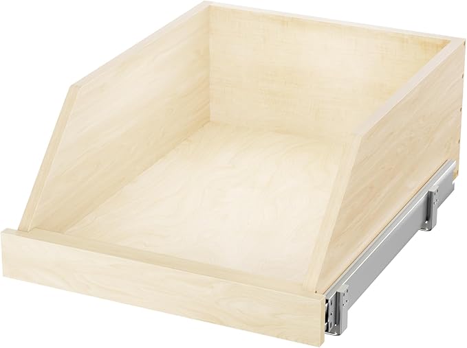 Pull Out Cabinet Organizer, Slide Out Wood Drawer Shelf, Pull Out Drawers for Cabinets, 8" High Beveled Pull Out Organizers for Kitchen Pantry, 16½" W×21" D