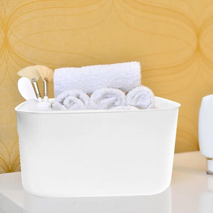 13 Pcs Plastic Storage Bins White Storage Bin Organizer Baskets Small Storage Containers for Pantry Home Kitchen (10 x 7 x 6 Inch)