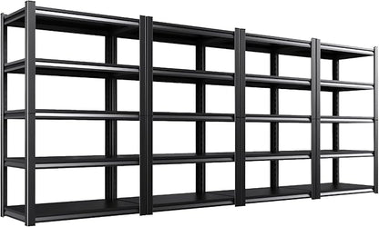 Set of 4 71"H-35"W Garage Shelving-2050LBS 5 Tier Storage Shelves,Adjustable Heavy Duty Metal Shelving Unit and Storage Large Rack,Utility Steel Shelf For Shop Warehouse Industrial Pantry 71"x35"x16"