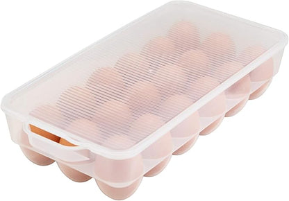 Covered Egg Holder,Egg Storage for Refrigerator,Fits 18 Eggs,Pack of 4
