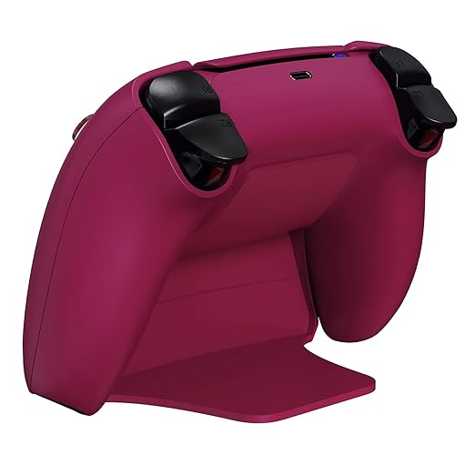 PlayVital Cosmic Red Controller Display Stand for ps5, Gamepad Accessories Desk Holder for ps5 Controller with Rubber Pads