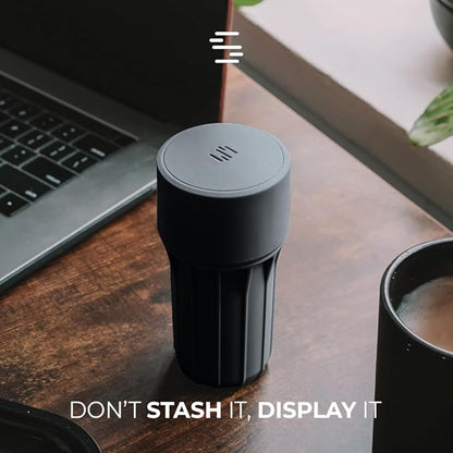 Staze Preserve Vacuum Sealed Storage Jars (148ml) | Herb Storage & Food Storage Container with Protection - (Slate)