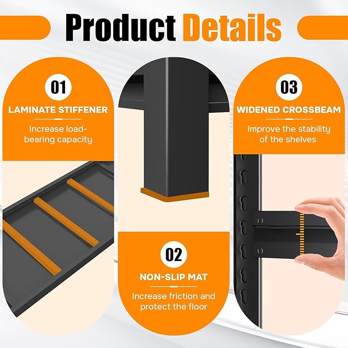 Over Washer and Dryer Shelves, 5 Tier Adjustable Metal Washing Machine Shelf, Sturdy and Spacious Laundry Room Organization and Storage Rack, 39.37''W*19.69''D*82''H, Black