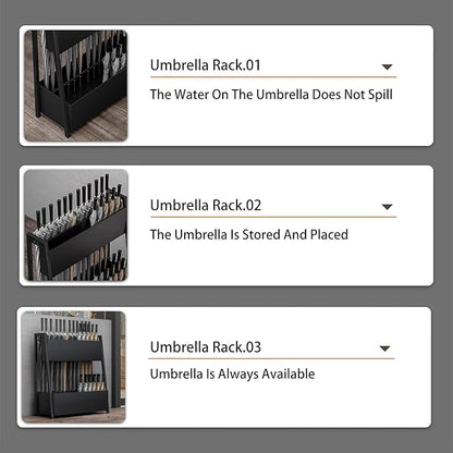 Large Capacity Umbrella Stand Rack For Entryway Commercial Umbrella Stand Metal Square Umbrella Rack Organizer Free Standing Umbrella Holder Bin No Installation Required For Home Hotel Office(Gold,40x