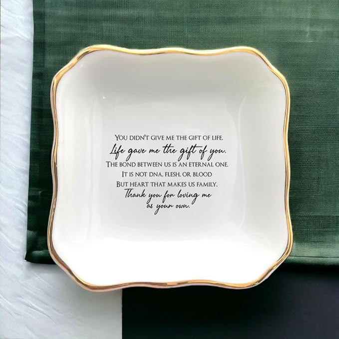 BAT TRANG Ceramic Jewelry Tray, Mother Of The Groom Gifts From Bride, Mom Ring Dish, To Mom From Bride, Mother Of Groom Gift, Mother In Law Gifts, Stepmother Gifts From Daughter