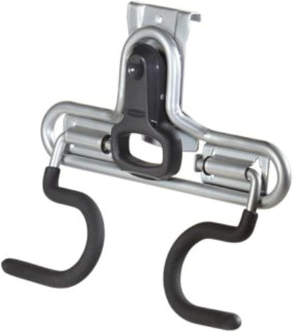 Rubbermaid FastTrack 2-Handle Hook (S Hook) Mounted Garage Storage and Space Saving Organization System Metallic Powder-Coated Steeel for Rakes/Brooms/Toys/Ladders
