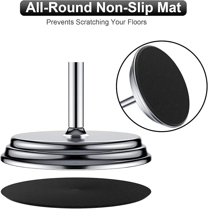 Toilet Paper Holder with Rustproof, Metal Free Standing Toilet Paper Stand Storage for Bathroom, Tissue Paper Roll Holder for Bathroom Accessories (Polished Chrome)