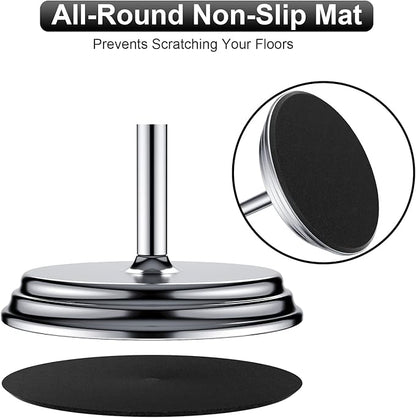 Toilet Paper Holder with Rustproof, Metal Free Standing Toilet Paper Stand Storage for Bathroom, Tissue Paper Roll Holder for Bathroom Accessories (Polished Chrome)