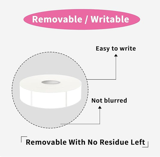 1000 Blank Removable Freezer Labels, Blank Removable Labels Water Oil Resistant with Perforation Line for Food Containers Jars Pantry Organization (Each Measures 1x 3 Inch)