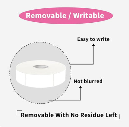 1000 Blank Removable Labels, Blank Removable Freezer Labels Water Oil Resistant with Perforation Line for Food Containers Jars Pantry Organization (Each Measures 1x 2 Inch)