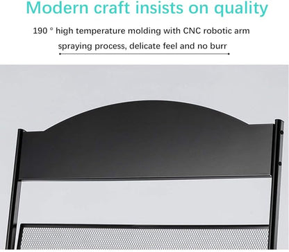 Iron Simple Floor-Standing Magazine Display Rack - Black