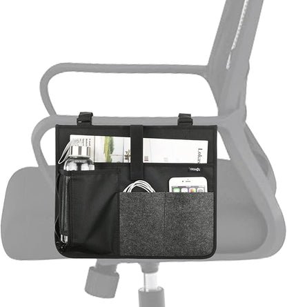 Cosmos Armrest Chair Side Organizer Bedside Caddy Organizer Bunk Bed Storage Bag Armchair Wheelchair Hanging Side Pocket Bag for Ipad, Tablet, Phone, Remote Control, Magazines, Books & Water Bottle