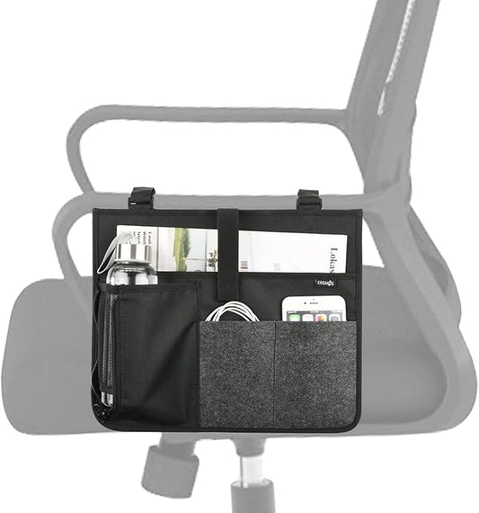 Cosmos Armrest Chair Side Organizer Bedside Caddy Organizer Bunk Bed Storage Bag Armchair Wheelchair Hanging Side Pocket Bag for Ipad, Tablet, Phone, Remote Control, Magazines, Books & Water Bottle