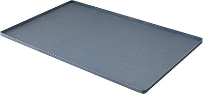 34" x 22" Large Under Sink Mats Kitchen : Waterproof Under-Sink Organizers Sink Mat Protectors, Flexible Silicone Drip Tray Pet Food Mats Kitchen Bathroom Drawer Shelf and Cabinet Liner, Grey