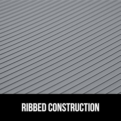 GORILLA GRIP DuraGuard Shelf Liner, Non-Adhesive Cabinet Liners for Kitchen Drawers, Shelves, Refrigerator, Pantry Storage, Bathroom Closet, Durable Waterproof BPA Free Ribbed Plastic, 20x10 Gray
