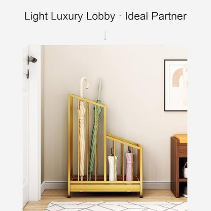 Indoor Large-capacity Umbrella Stand，Metal Umbrella Stand Hotel Commercial，Metal Standing Umbrella Holder，Metal Umbrella Holder，Large-capacity Entrance Umbrella Storage Rack For Hotel Offices(Gold,40*
