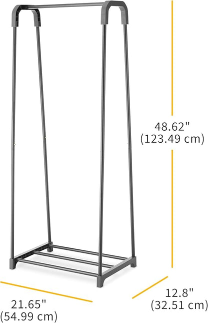 Whitmor Garment Rack with Shelf - Gunmetal