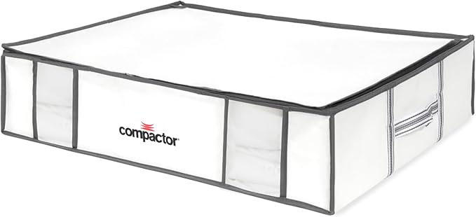 Compactor Vacuum Storage Bag XL | Space Saver Vacuum Storage Bags for Clothes, Comforters & Blankets | Ultimate Storage Solution for Wardrobe | White Semi-Rigid Box |