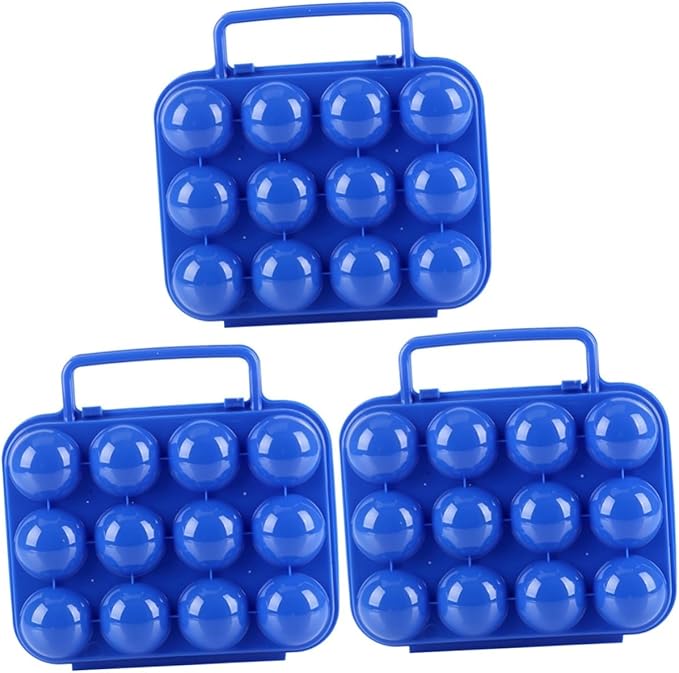 GLEAVI 3pcs Portable Folding Handle Carrier Capacity Storage Container for Kitchen and Outdoor Design
