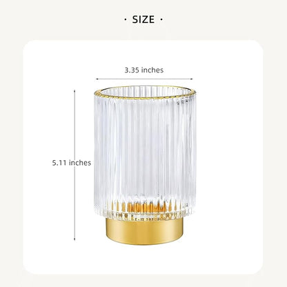 LEICURACE Makeup Brush Holder Organizer,Toothbrush Holders,Desk Pen Pencil Holder,Multifunctional Vintage Glass Brush Cup（L/White/A3-9-US）