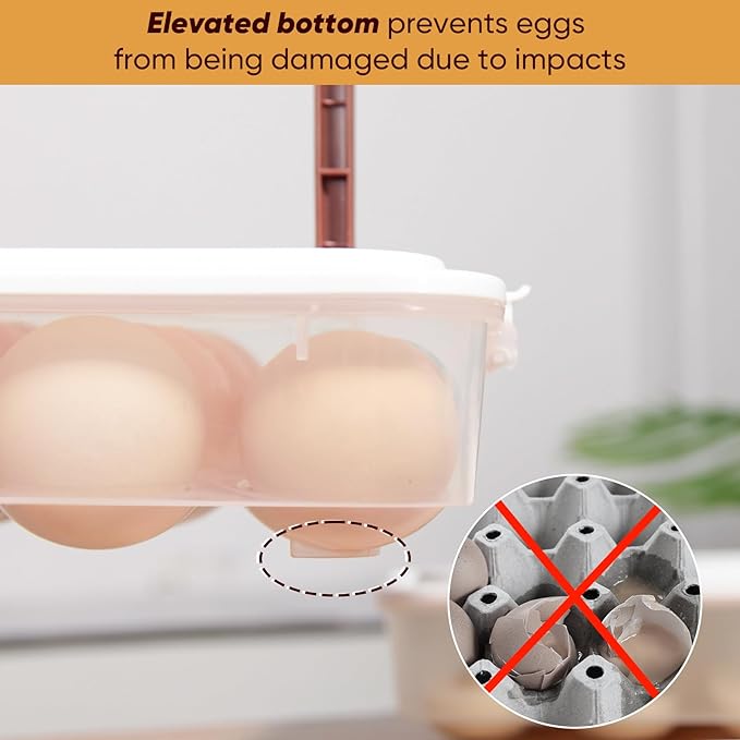 77L Deviled Egg Containers with Lid (Set of 2), Plastic Deviled Egg Tray Carrier with Handle for 48 Eggs, Clear Storage Egg Platter for Deviled Eggs, Easter Party Fridge Stackable Portable Egg Holder
