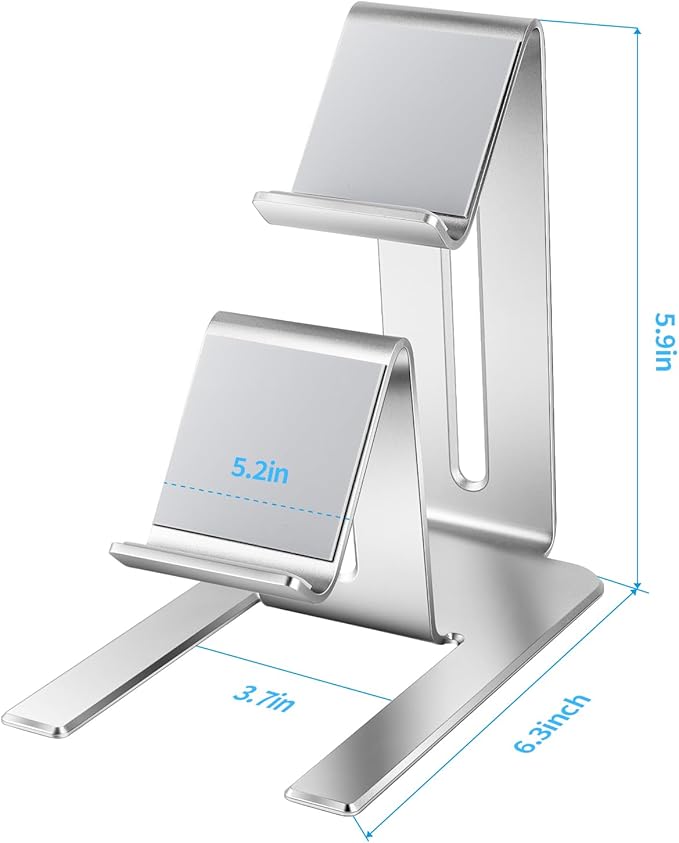 Controller Holder – 2 Tier Universal Aluminum Display Stand Accessories PC Gaming Desk Decor Stuff Gamer Gifts for Xbox Series X S, Elite 2, PS5, PS4, PS3, Switch Pro and Almost All Controller