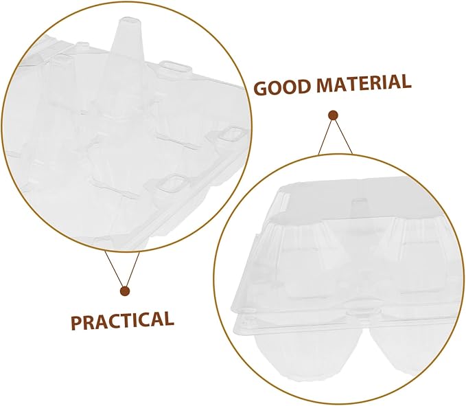 Clear Goose Egg Packaging Box 2-Slot Transparent Pvc Egg Holder for Refrigerator Storage and Safe Transport Lightweight Organizer for Gifting