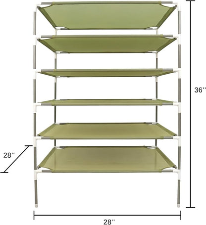 Sweater Drying Rack,6-Layer Flat DryingRack Stackable, Mesh Fabric Clothes Drying Rack Space-Saving Clothes Dryer Rack