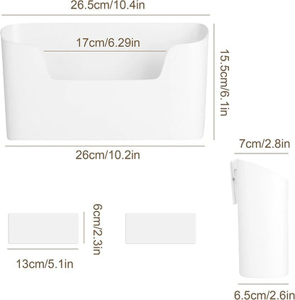 DNZPFU Under Sink Organizer & Wall Mount Storage Box, Multi-Use Cabinet Door Holder for Kitchen, Office, Bedside