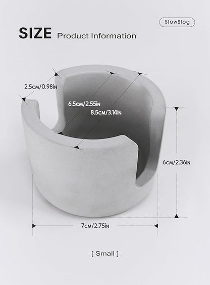 Slow Slog Diatomite Sponge Holder, Quick Dry Stone Sponge Stand for Kitchen Countertop Organizer, Diatomaceous Earth Sponge Stand, Absorbent Sponge Holder, Gray