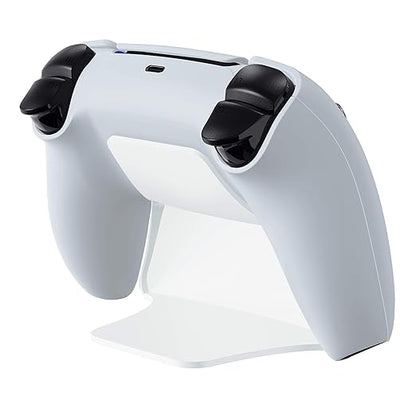 PlayVital White Controller Display Stand for ps5, Gamepad Accessories Desk Holder for ps5 Controller with Rubber Pads