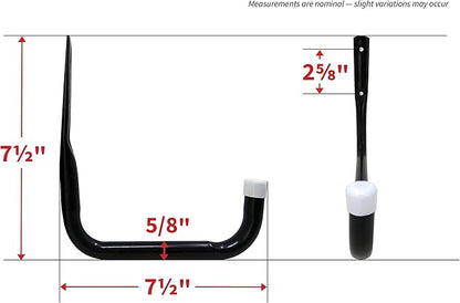 8088E Heavy Duty Steel Garage Storage/Assorted Utility Hooks, 6 Pack, black