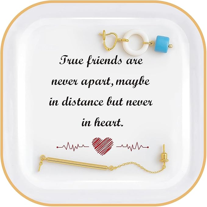 PUDDING CABIN Birthday Gifts for Women True Friends are Never Apart- Long Distance Friendship Gift, Friends Moving Away Gifts
