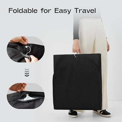 3 Pack Heavy Duty Garment Bags for Travel Suit Bags, Dress Bags, Garment Bags for Hanging Clothes with Pockets Men's Suit Holder for Shirts, Coats, Dresses (Black, 3Pack 50")