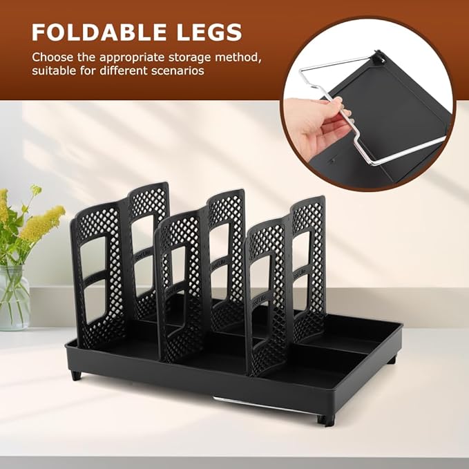Paper Cup and Lid Holder, Coffee Cup Holder Organizer, 6-Slot Disposable Cups Dispenser with Stand for Coffee Stations, Kitchens, Bars, Restaurants, Lounges(Color:Black)