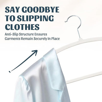 30PACK Slim Plastic Clothes Hangers, Ultra-Slim Non Slip Coat Hangers Suit with Rubber Pad, Cloth Hanger & 360° Swivel Hook, Heavy Sturdy Space-Saving Organizers for Coats, Pants, Suits, Shirts