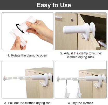 Over The Door Drying Rack, Foldable Travel Clothes Rack, Wall Mounted Laundry Rack Drying Rack for Dorms, Hotels, RVs & Apartments，Cheap and Practical Clothes Rack