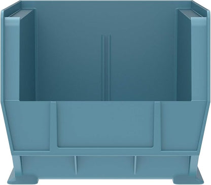 Akro-Mils 30240 AkroBins Plastic Storage Bins, Space-Saving Stackable Bins for Garage, Pantry, Craft Organization, 15-Inch x 8-Inch x 7-Inch, Light Blue, 12-Pack