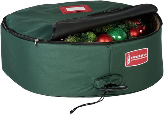 TreeKeeper [36 Inch Wreath Storage Container] - for Christmas Wreath up to 36 Inches in Diameter | Bag Hooks Directly to Your Wire Wreath Frames to Prevent Sagging and Deformed Wreaths (36-Inch)