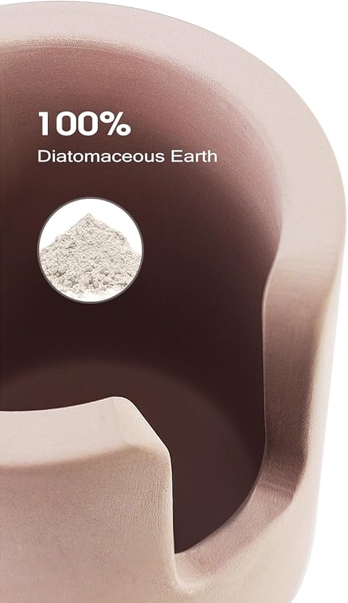 Slow Slog Stone Sponge Holder for Countertop Organizer, Quick Dry Diatomite Sponge Holder, Diatomaceous Earth Sponge Caddy, Absorbent Face Sponge Stand, Large Brown