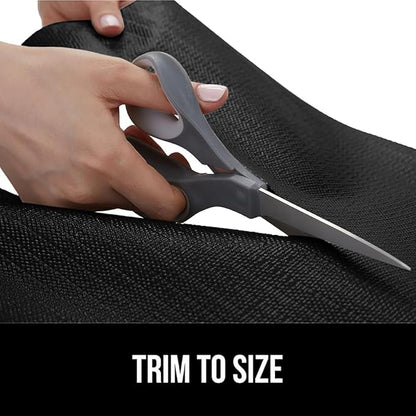 GORILLA GRIP Slip Resistant Drawer and Shelf Liner 2 Pack, Non Adhesive Water Resistant, Easy Clean and Trim, Smooth Surface Liners for Kitchen Cabinet, Shelves, Drawers, Pantry, 20 in x 20 FT, Black