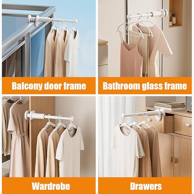 2Pcs Travel Drying Rack for Clothes, Portable Clothes Drying Rack with Retractable Rod Over Door Drying Rack, Foldable Hangers for Cruise, Rv, Dorm, Apartment, Hotel Laundry (White)