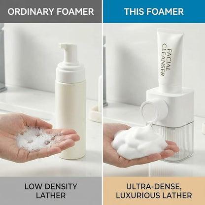 Automatic Facial Cleanser Foaming Dispenser, Touchless Infrared Foam Maker with Adjustable Output, Optimized for Liquid Face Wash, Compatible with Hand Soap & Body Wash, Rechargeable IPX6 Waterproof