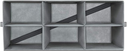 Sorbus Shoe Organizer Bin, 6 Section Cubby Shoe Shelves, Foldable Portable Detachable Closet Organizer Storage for Home Organization