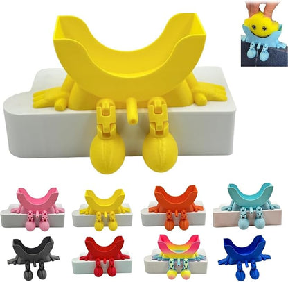 Sponge Holder for Scrub with Drainage, Smiley Sponge Holder for Sink, Keeps Your Sponge Dry, Smiling 3D Printed Holder Funny Sponges Holder for Daddy & Mummy, Kitchen Countertop Sink Draining (C#)