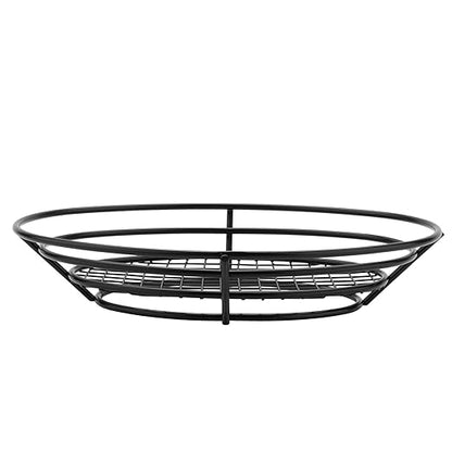 G.E.T. 4-38814 Black Oval Metal Wire Basket Iron Powder Coated Wire Baskets Collection