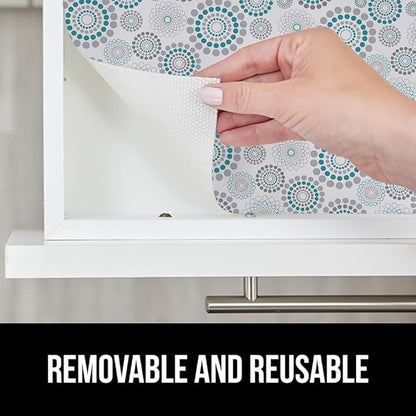 GORILLA GRIP DripGuard Shelf Liner, Non Adhesive Drawer and Kitchen Cabinet Protector, 24x240 Inch, Slip Resistant BPA Free Smooth Surface Plastic Liners for Cabinets, Bathrooms, Closets, Spiral