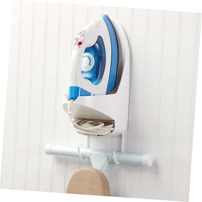 1pc Wall Mounted Ironing Board Holder Iron Organizer for Home Material Easy to Install for Laundry Rooms and Bathrooms